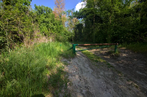 Chemin Sable Bloqué Par Bar Dans Parc Campagne Italienne — Photo