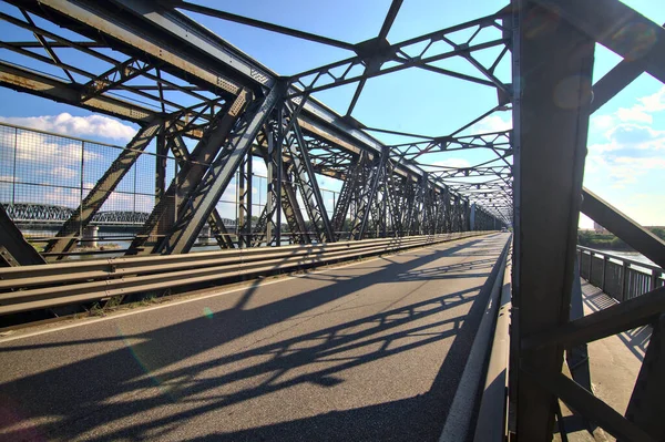 Road Bridge Next Railway Track Italian Countryside — Stock Photo, Image