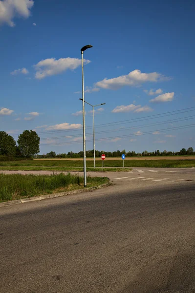 Parque Estacionamento Lado Campo Arado Campo Italiano — Fotografia de Stock