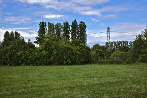 Open Space Parco Nella Campagna Italiana Primavera Una Giornata Sole — Foto Stock