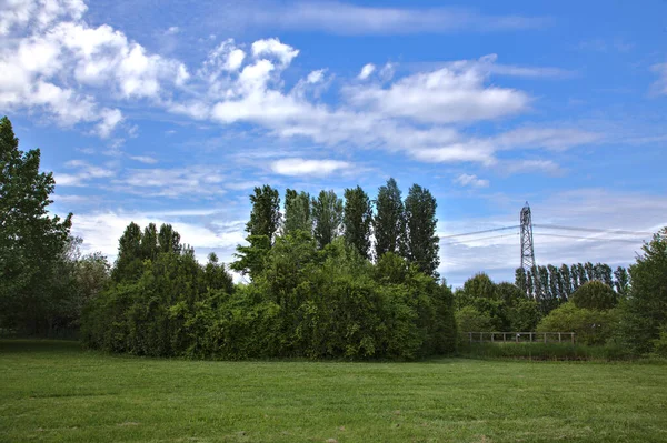 Open Space Parco Nella Campagna Italiana Primavera Una Giornata Sole — Foto Stock