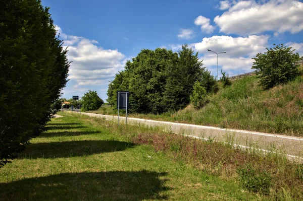 Exit Interchange Italian Countryside Clear Day Summer — Stock Photo, Image