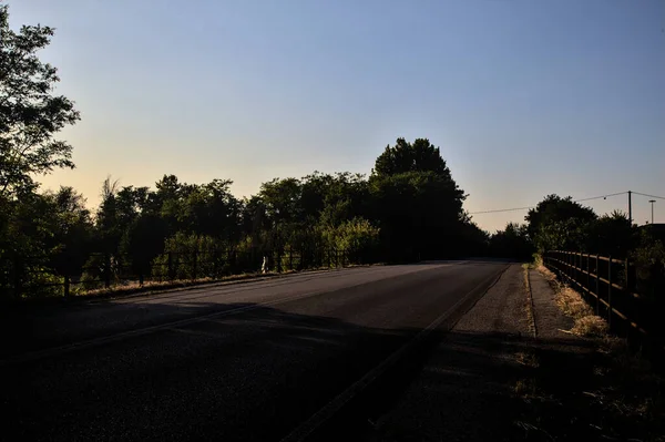 Bridge Countryside Sunset — Stock Photo, Image