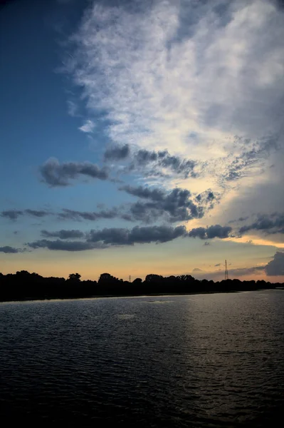 Skyline Parque Rio Pôr Sol — Fotografia de Stock