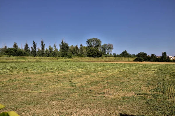 Campo Vazio Campo Pôr Sol — Fotografia de Stock