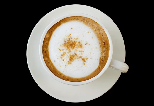 Morning cup of hot coffee cappuccino