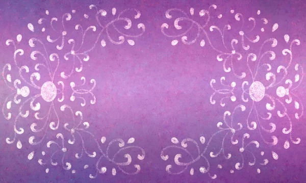 Фіолетовий Магічний Різдвяний Святковий Фон Прикрашений Витонченими Пензлем Намальованими Візерунками — стокове фото