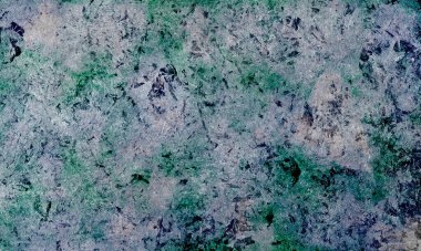 Grunge boya lekeleri, sıçramalar ve fırça darbelerinin dokusu ve boya izleriyle klasik sanat eserleri serpiştirdi. mavi yeşil renkler