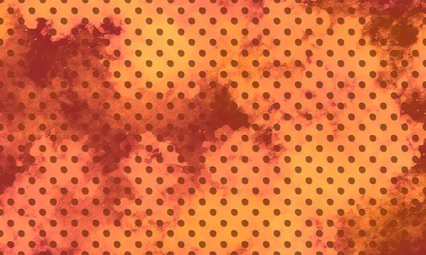 抽象的牢骚背景 Polka点背景有圆点的破墙 红色橙色色调 — 图库照片