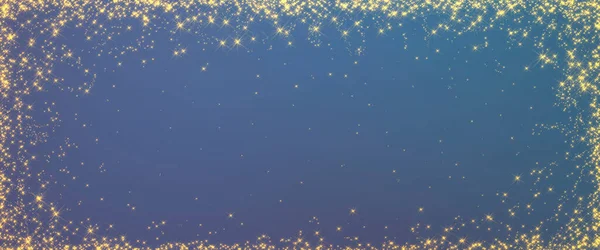 Festlich Leuchtendes Weihnachtliches Banner Mit Vielen Sternen Und Platz Für — Stockfoto