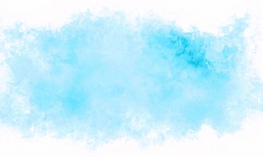 Basit bir mavi ışık arka planı, beyaz kenarlı ve benekli saf suluboya efekti. Pankart, broşür, kartpostal vs. oluşturmak için çok yönlü bir arkaplan....