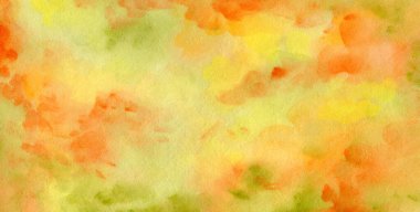 çok renkli sarı turuncu parlak suluboya arkaplan, farklı renklerde boya lekeleri var. Herhangi bir amaç ve dekor için evrensel bir arka plan. İnternet, afişler, broşürler, kartpostallar için.