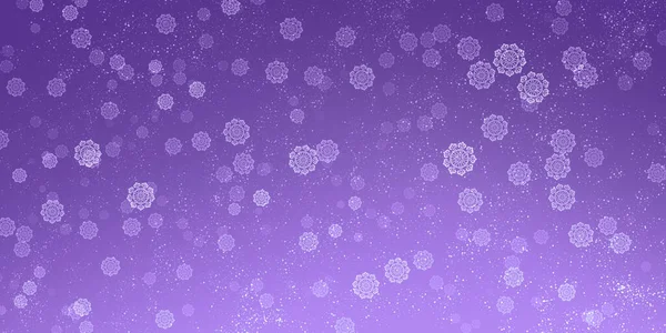 Bandera Invierno Color Púrpura Profundo Con Nieve Numerosos Copos Nieve —  Fotos de Stock
