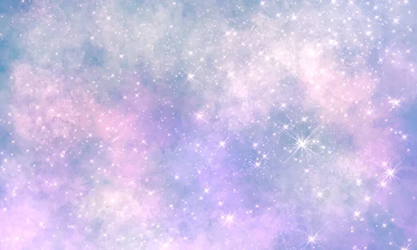 Ljus Utrymme Flerfärgad Utrymme Lysande Bakgrund Med Många Stjärnor Och — Stockfoto
