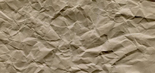 Texture Crumpled Regular Kraft Paper Natural Shades — Stock Photo, Image