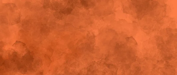 Oranje Bruine Aquarel Abstracte Gevlekte Rommelige Elegante Achtergrond — Stockfoto
