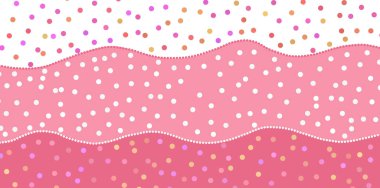 cute simple childish girly light pink polka dot background, with pink shades and wave