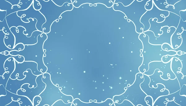 Niedliche Hellblau Glänzende Magie Funkelnden Hintergrund Mit Hellem Rahmen Und — Stockfoto