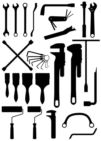 İngiliz anahtarı ve fırça