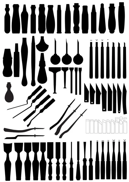 Chisels and grips — Stock Vector