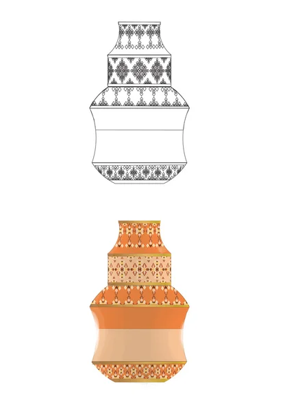 Vektör çanak çömlek dört