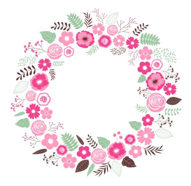 Vektör çiçek çelengi