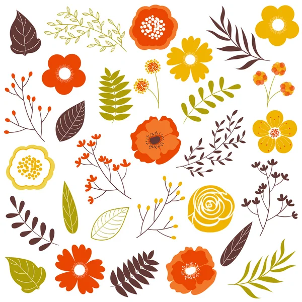 Vector flores de otoño — Archivo Imágenes Vectoriales