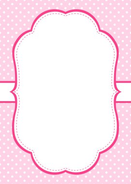 Pembe Polka Dot davet şablonu