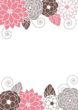 vektör çiçekli kart