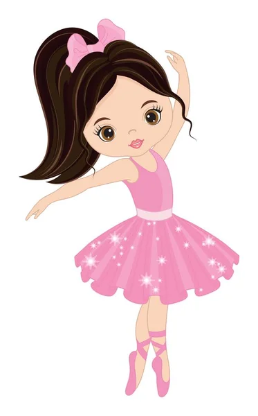 Vector Beautiful Ballerina Dancing — Stock Vector