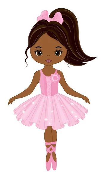 Vector afroamericana hermosa bailarina — Vector de stock