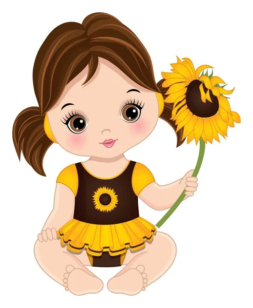 Baby bee holding on flower CLIPART