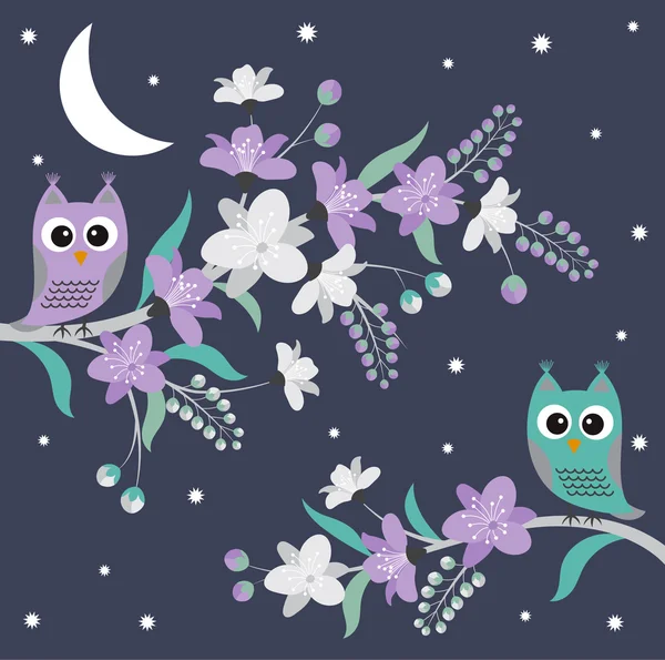 Night Owls — Stock Vector