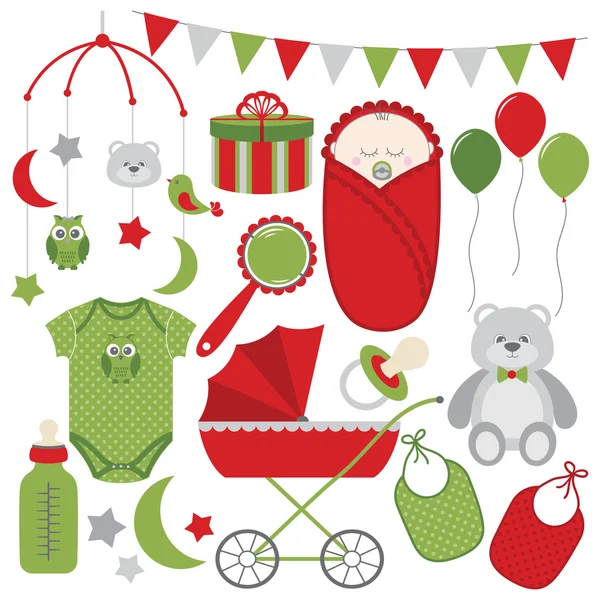Set de bebé de Navidad — Archivo Imágenes Vectoriales