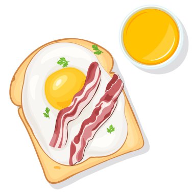 Yumurta ve portakal suyu ile Tost