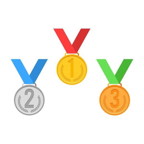 Conjunto de sinais de medalha — Vetor de Stock