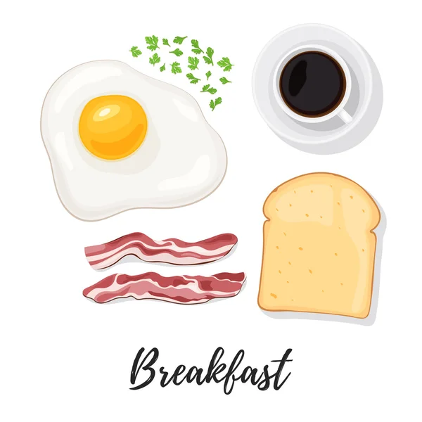 Desayuno comida vista superior Ilustraciones De Stock Sin Royalties Gratis