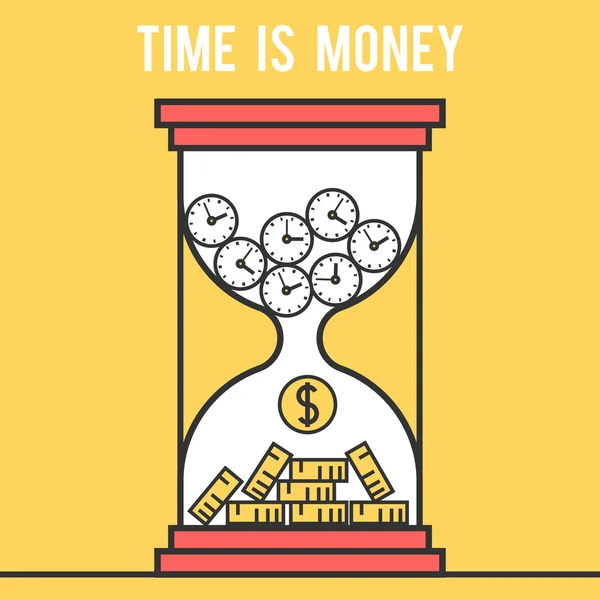 Concetto il tempo è denaro — Vettoriale Stock
