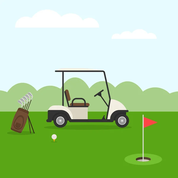 Golf Sahası ve araba