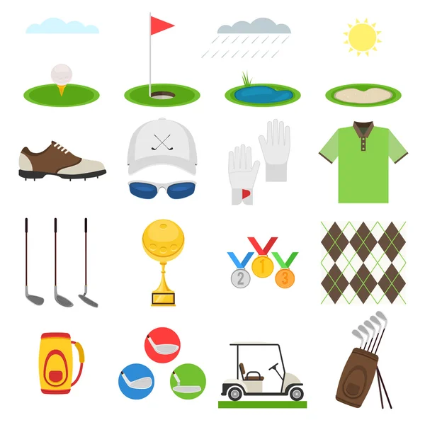 Golf icon set — Stock Vector