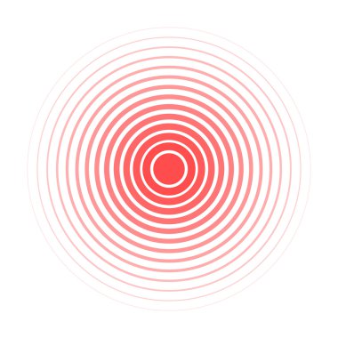 Kırmızı halkalar dalga çizgi