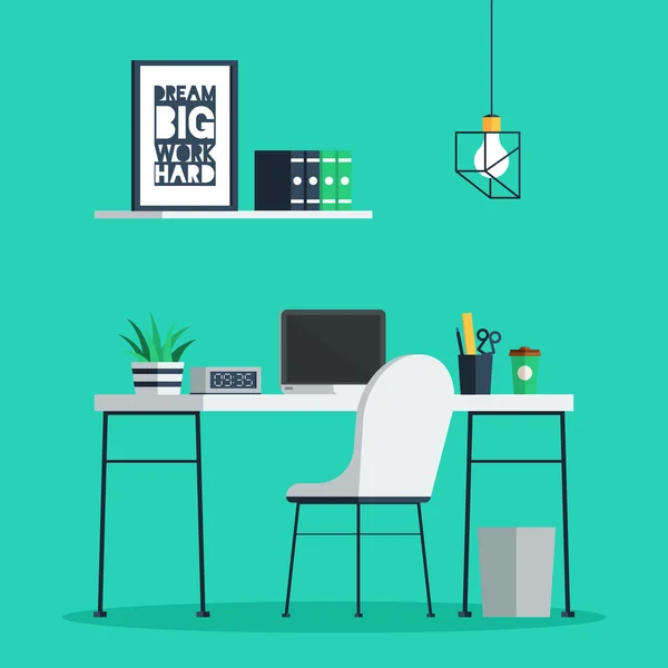 Workplace freelance interior — Διανυσματικό Αρχείο