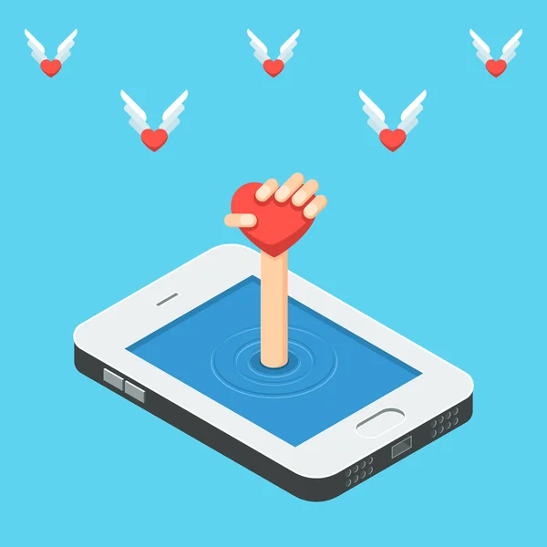 Akıllı telefon sosyal ağ kavramı