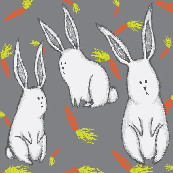 Cute rabbits — Stock Vector