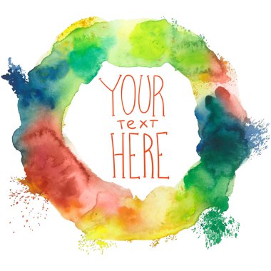 Sulu Boya çok renkli daire