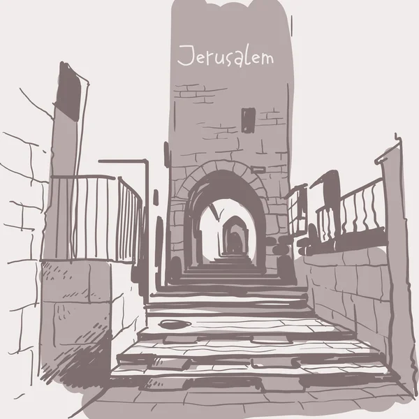 Kudüs, İsrail eski şehir manzarası