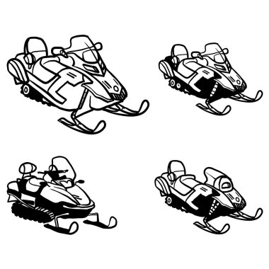 Karmobil vektör. Karmobil arka plan izole. Kışın kar 