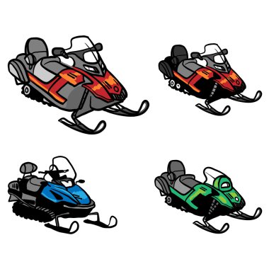 Karmobil vektör. Karmobil arka plan izole. Kışın kar 