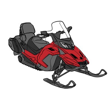 Karmobil vektör. Karmobil arka plan izole. Kışın kar 