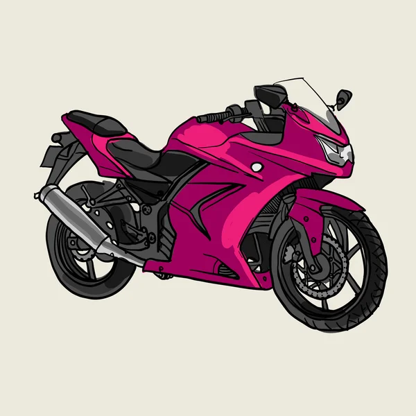 Vector Cartoon Motobike. - Stok Vektor